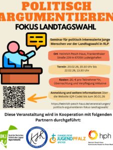 Seminar „Politisch Argumentieren – Fokus Landtagswahl“